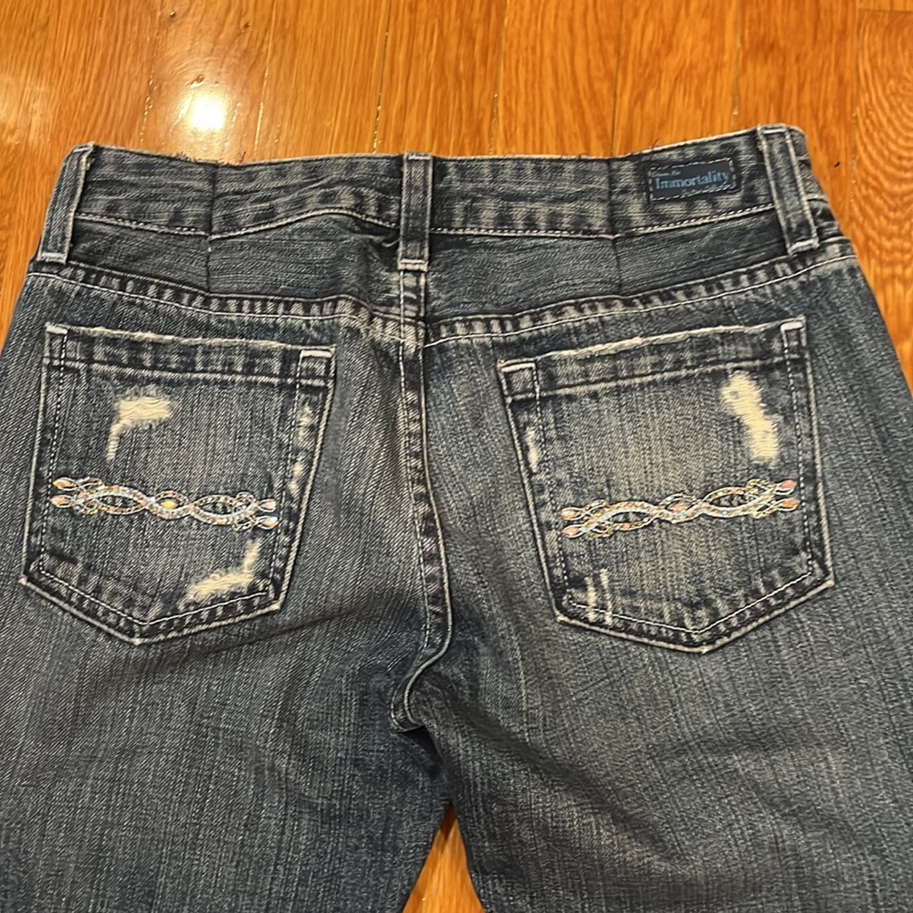 IMMORALITY JEANS Size 27 not worn much. Good shape. Color is still vibrant.
